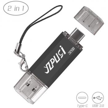 YZPUSI 32 GB Memoria USB, 2 en 1 USB 3.0 Doble Transforma Pendrive para PC y Android con OTG Tipo C, Memoria USB Compatible con Smartphones y Tableta Memory Externa