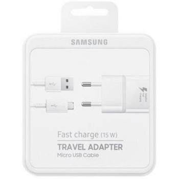 Samsung EP-TA20EWEUGWW Cargador de Pared Rápido con Cable MicroUSB, 2A, Blanco