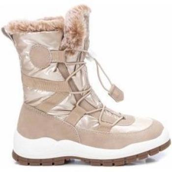 XTI Kids - Botas Metalizadas para Niña, Color Beige con Cordones