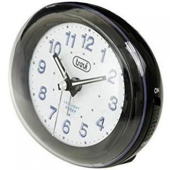 Trevi SL 3052 Reloj despertador, plástico, Negro, Color Blanco
