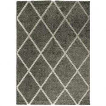 Alfombra para Interior y Exterior Dehors-Dedans CROISILLE, 120 x 170 cm, Color Gris, Resistente a la lluvia