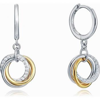 Pendientes Viceroy Elegant de Plata de Ley con Anillas Entrelazadas y Circonitas
