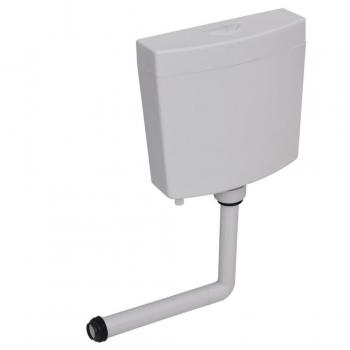 Cisterna de inodoro con entrada de agua inferior gris 3/6 L