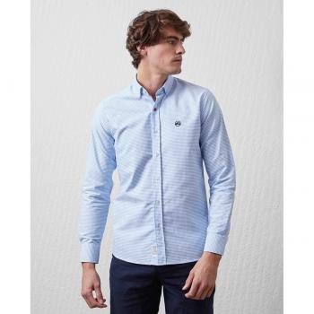 Camisa de hombre azul Vichy Slim