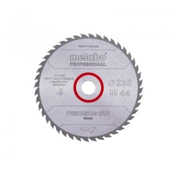 Disco de Sierra Circular Metabo Corte de Precisión Madera - Profesional, 235x30 mm, 44 Dientes, Z15°