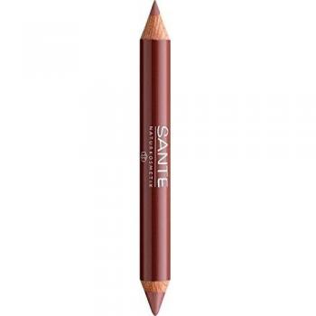 Sante Naturkosmetik Lip Duo Contour y brillo No.01 mirada desnuda 4g, 1er Pack