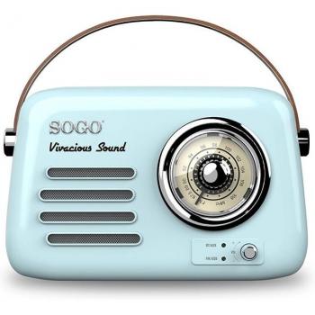 Radio Retro Sogo SS-8635 con Altavoz Bluetooth Azul