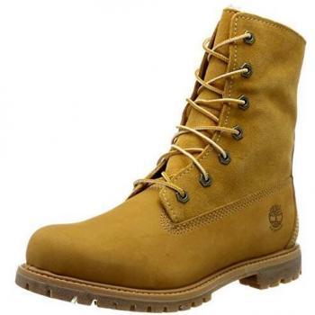 Timberland Authentic Mid Warm Lined Waterproof Boot for Women in Yellow, Size: 4