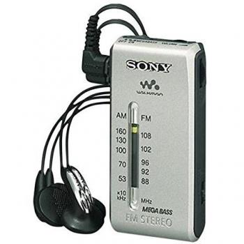 Sony SRFS84N.CE9 - Radio Walkman AM/FM Estéreo, Auriculares Fontopia, Tamaño de Bolsillo, Plata