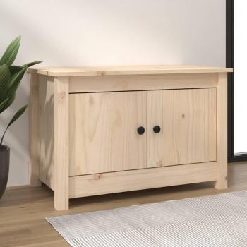Mueble zapatero de madera maciza de pino 70x38x45,5 cm - Color Marrón