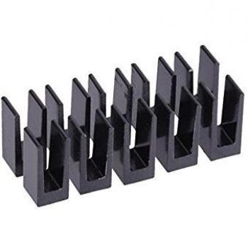 Alphacool 7x7mm Black GPU RAM Aluminum Heatsinks - 10 Pack