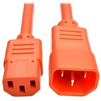 Tripp Lite Heavy Duty Computer Power Extension Cable PDU Cord 15A 14 AWG C14 to C13 Orange, 1.83 m
