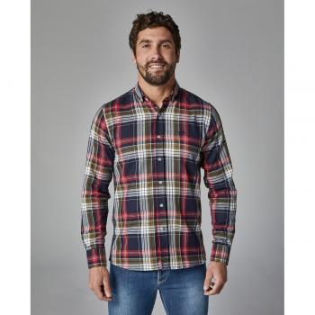Camisa de cuadros rojo corte slim