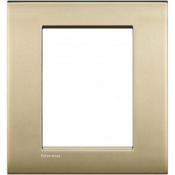 Placa Bticino Livinglight AIR Oro Satinado 3+3 Módulos - Diseño Impecable