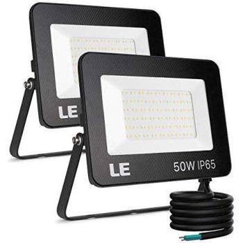 Le foco led 50w 5000 lumenes ip65 resistente al agua foco led exterior blanco frio 5000 k angulo de haz 120 foco proyector led para jardin garaje hotel patio etc paquete de 2