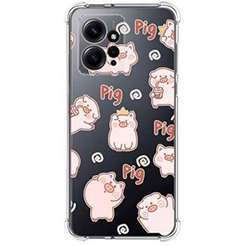 Funda Antigolpes de Silicona Personalizada para Xiaomi Redmi Note 12 4G con Diseño de Cerdos