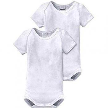 Schiesser - Body para bebé, pack de 2, Blanco