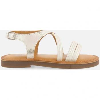 Sandalias Blancas con Tiras Tubulares en Piel para Niña y Niño Kerrier