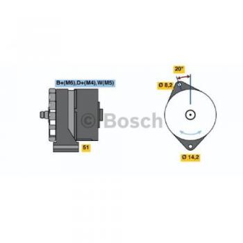 Alternador BOSCH 28V 55A modelo 0 986 034 370