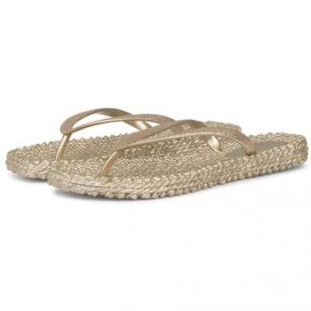Chanclas de mujer Ilse Jacobsen Cheerful con purpurina y diseño danés en color oro