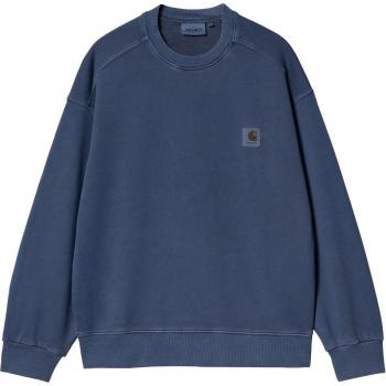 Carhartt WIP Men's Elder Blue Garment Dyed Crewneck Sweatshirt - Size L