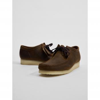 Clarks Originals Wallabee Beeswax Leather Shoes - Colour: Beeswax, Size: UK 11, Male