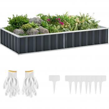 Huerto Urbano Outsunny 174x90x30cm con Guantes y Jardinera