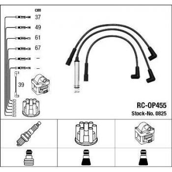 Cables de encendido NGK 0825 - Juego de cables de alta calidad, resistencia al calor, excelente conductividad eléctrica, diseño específico para vehículos, fácil instalación
