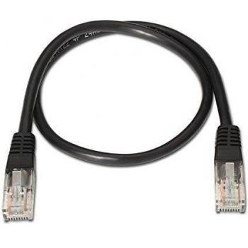 NanoCable 10.20.0102-BK - Cable de red Ethernet RJ45 Cat.5e UTP AWG24, Negro, latiguillo de 2mts