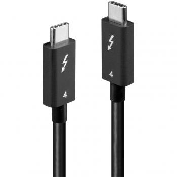 Cable Thunderbolt Lindy 31120, 1 m, 40 Gbit/s, color negro