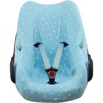 Funda para silla de coche Jyoko compatible con Maxi Cosi Pebble y Bébé Confort, algodón estampado, diseño Blue Sparkles