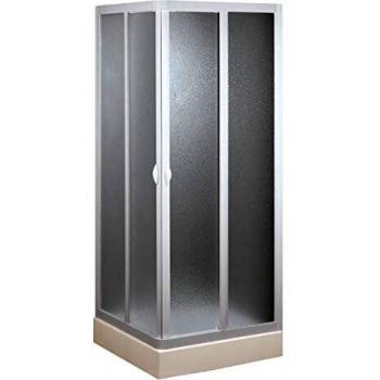 Mampara de ducha corredera de acrílico modelo Venere 190 cm altura 75x90 cm con apertura central