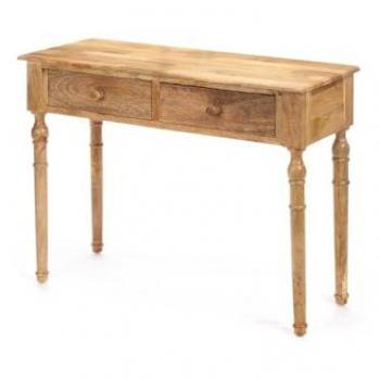 Recibidor con 2 Cajones Marrón Madera de mango 98 x 77 x 42 cm Rayas