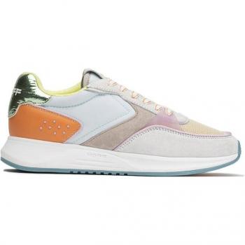 Zapatillas deportivas de mujer en piel combinada