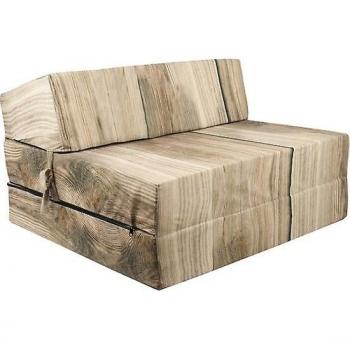 Colchón plegable Viking Choice de 200x90x15 cm con motivo de madera, ideal para camping y como colchón de invitados