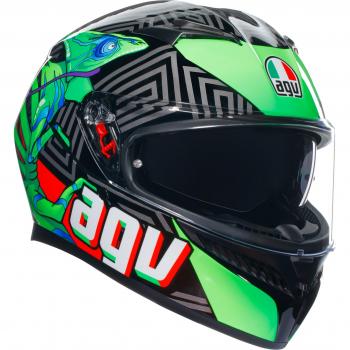 Casco AGV K3 Kamaleon E2206 Black/Red/Green - Multicolor (L)