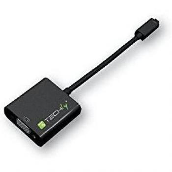 Convertidor Techly Micro HDMI a VGA, Digital a Analógico, 0.1m, Color Negro