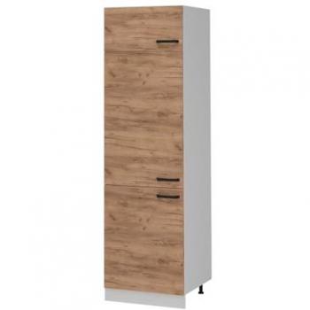 Armario empotrado para frigorífico R-Line, Roble dorado/Blanco, 60 cm Vicco