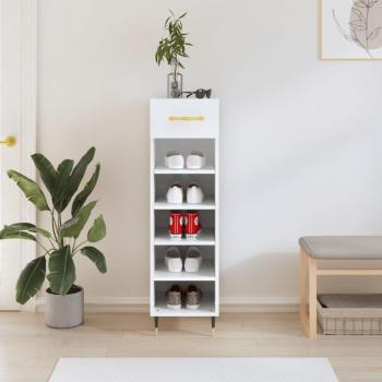 Zapatero blanco 30x35x105 cm madera multicapa