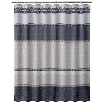 Cortina de Ducha clásica Gris de Microfibra de 180x200 cm - LOLAhome