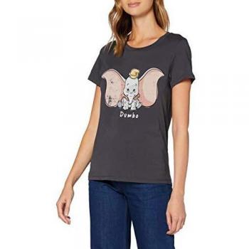 Only ONLDUMBO S/S T-Shirt JRS Camiseta sin Mangas, Print: Dumbo Dark Grey, XS para Mujer