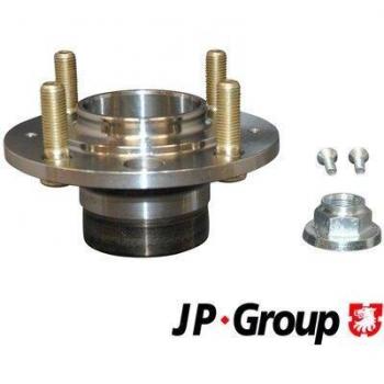 Juego de cojinete de rueda JP GROUP 4951400100 con rodamientos, incluye componentes para la instalación y es compatible con varios modelos de vehículos