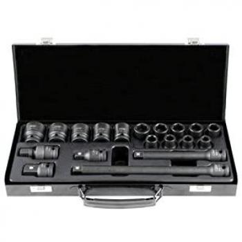 Set de 19 piezas de impacto de 1/2 con 14 vasos hexagonales y adaptadores JBM 52345