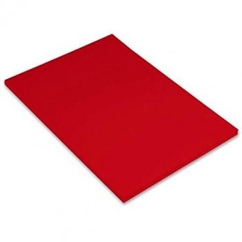Conjunto de 50 Cartulinas Canson Iris A4, 185g, Color Tomate
