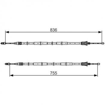 Cable de freno de mano BOSCH 1 987 482 800