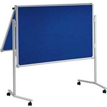 Mesa de Moderación Plegable MAULpro 150x120 cm con Superficie Textil Azul