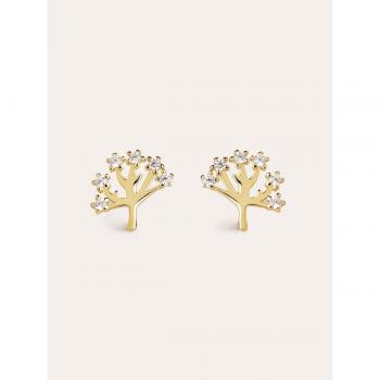 Pendientes Tree of Life de plata bañados en oro