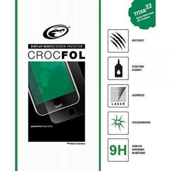 art. 4254/Sony Xperia XZ-2 Crocfol - Protector de pantalla - Fabricado en Alemania. transparente TITAN HD
