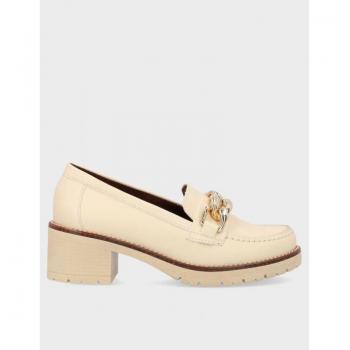 Zapato Tacon Pitillos 2720 Crema 39 Blanco