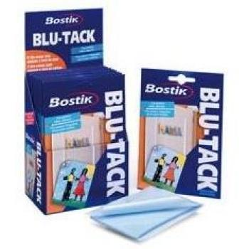 Masilla Adhesiva Reutilizable Blu-Tack Original Bostik, 57g, Paquete de 12 Sobres